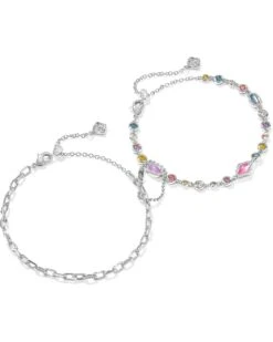 Kendra Scott Mini Elisa Abbie Set Of 2 Delicate Chain Bracelets -DailyClothingShop 6187pO2rbvL. AC SR736920
