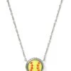Kendra Scott Softball Short Pendant Necklace | Necklaces