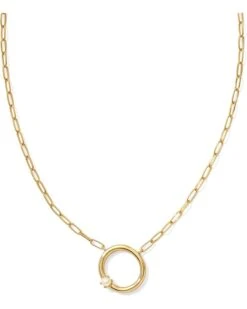 Kendra Scott Pearl Letter O Short Pendant Necklace | Necklaces
