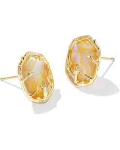 Kendra Scott Daphne Coral Frame Stud Earrings